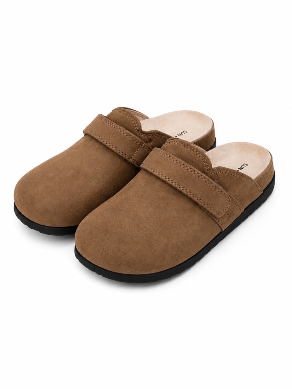 Sun + Stone Kids Brown Suede Slip-On Clogs